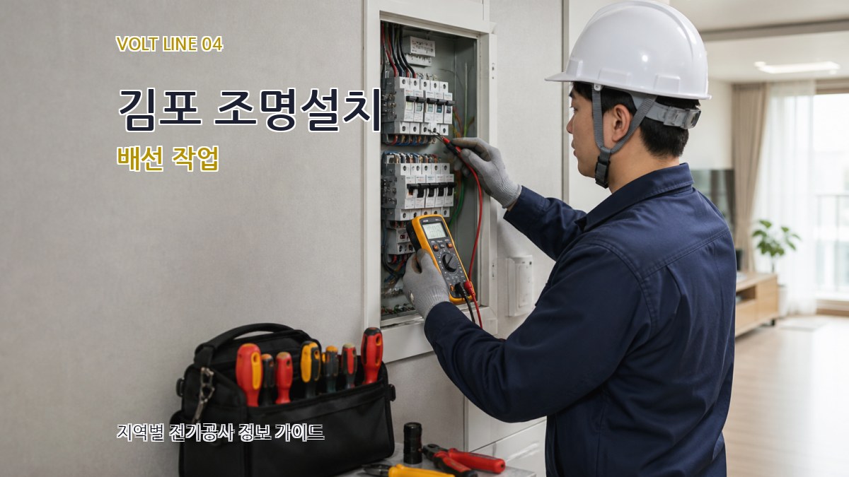 김포 조명설치 배선 작업