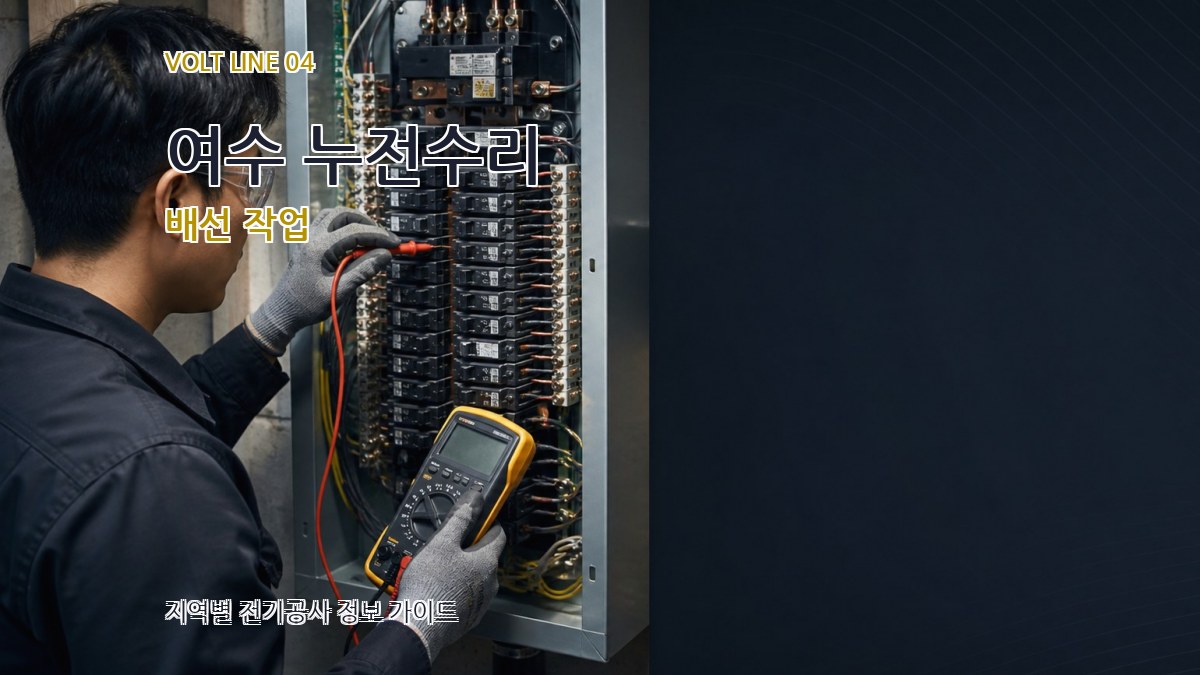 여수 누전수리 배선 작업