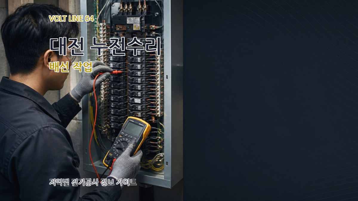대전 누전수리 배선 작업