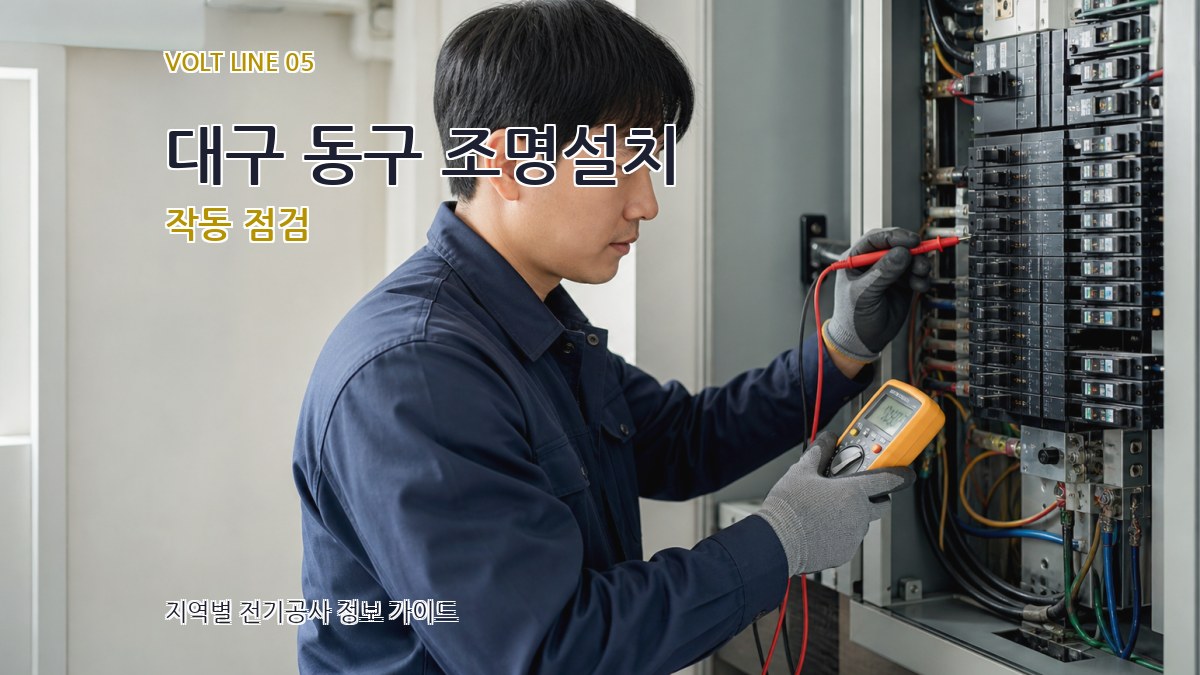 대구 동구 조명설치 작동 점검