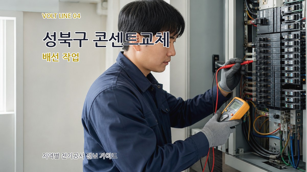 성북구 콘센트교체 배선 작업