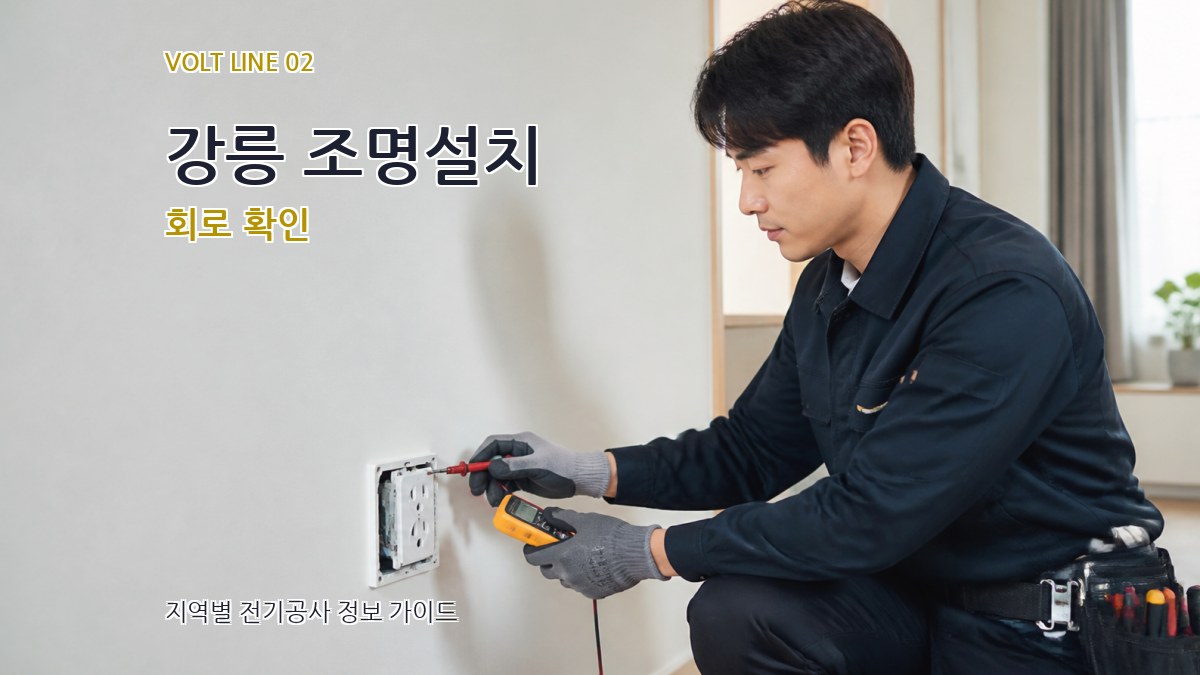 강릉 조명설치 회로 확인
