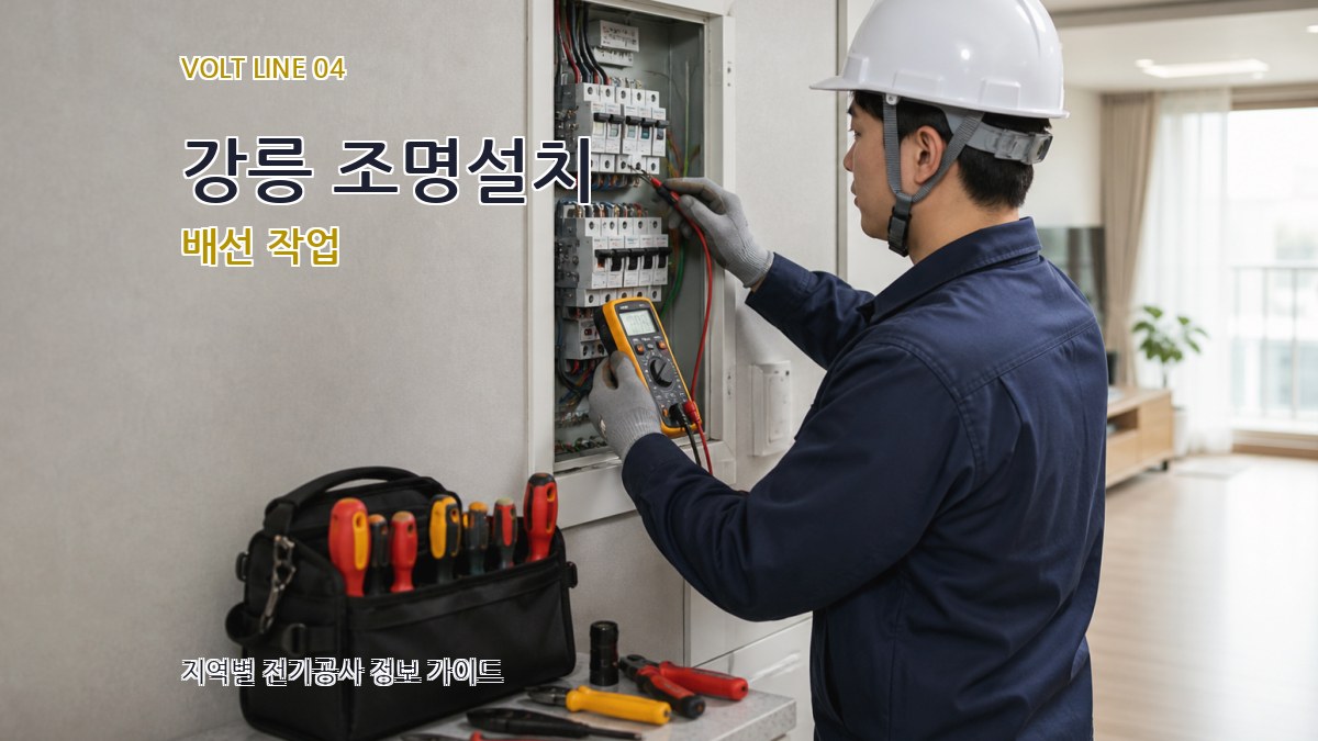 강릉 조명설치 배선 작업