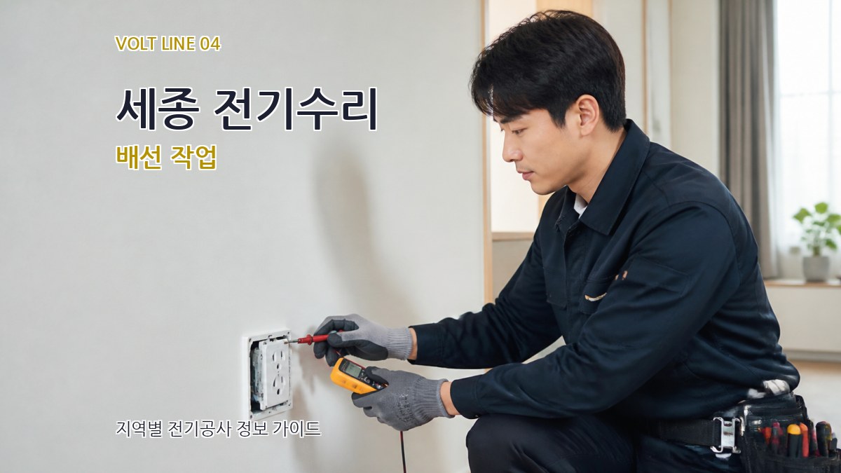 세종 전기수리 배선 작업