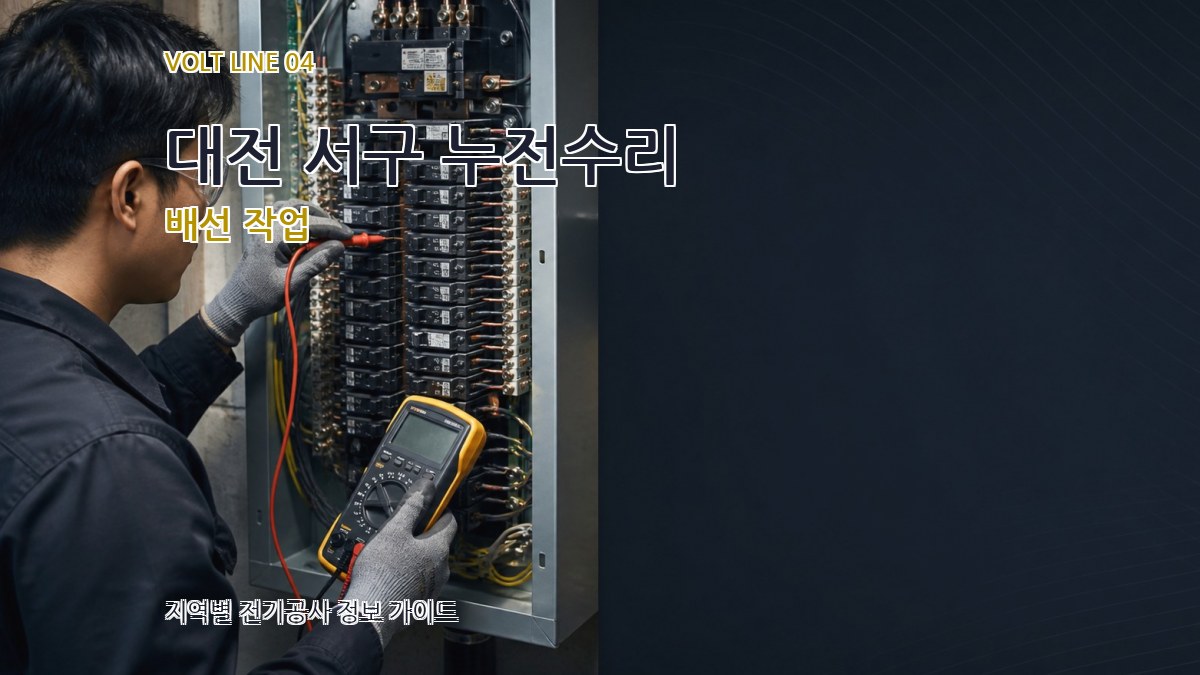 대전 서구 누전수리 배선 작업