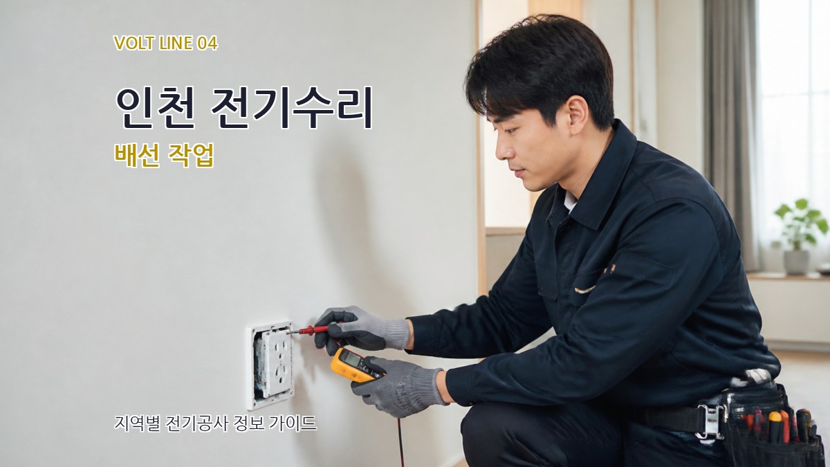 인천 전기수리 배선 작업
