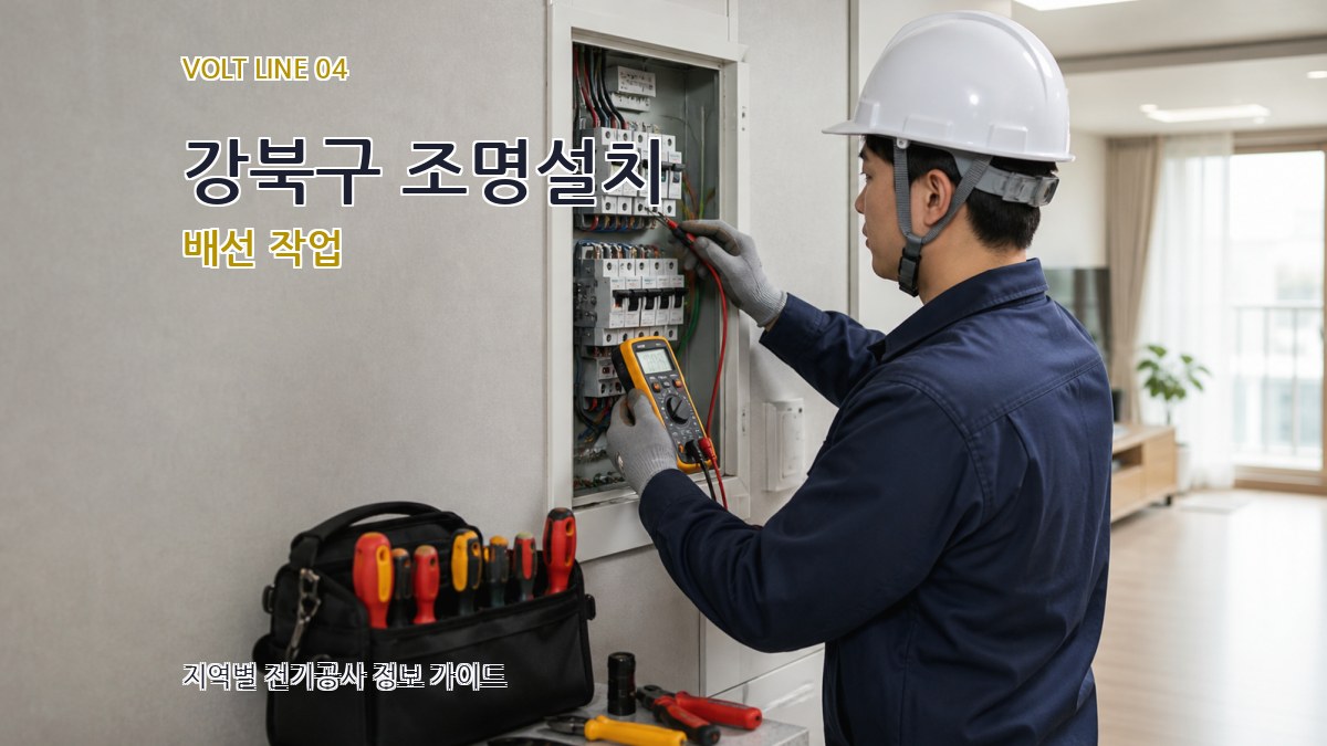 강북구 조명설치 배선 작업