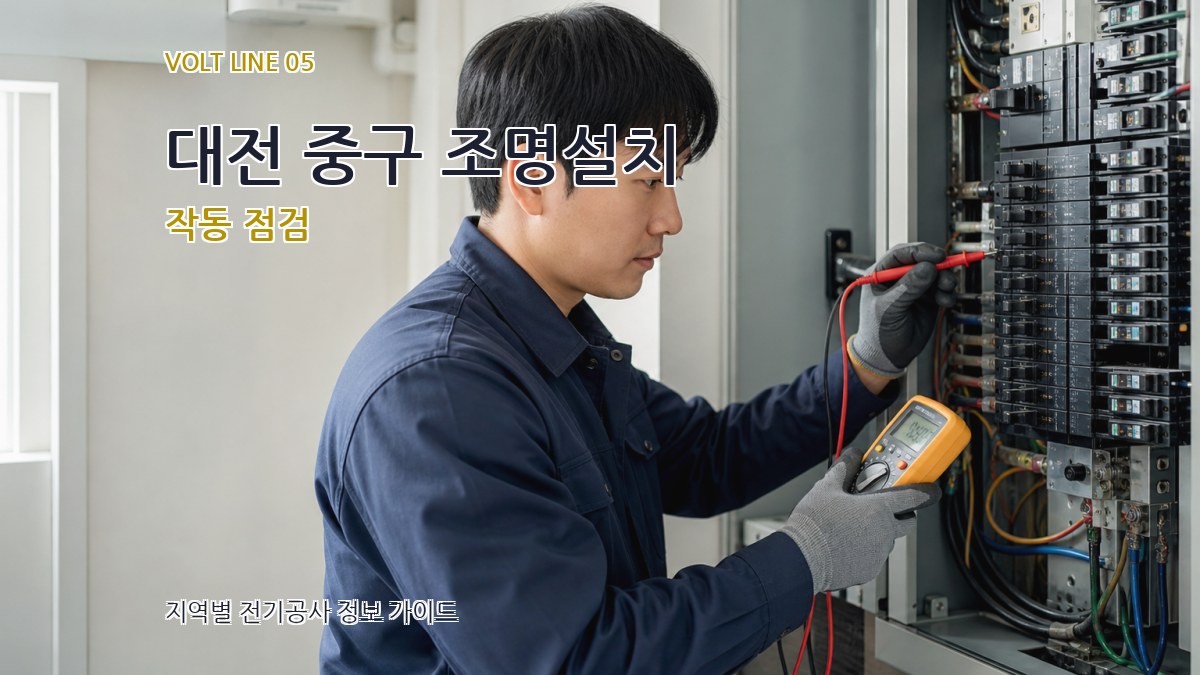 대전 중구 조명설치 작동 점검
