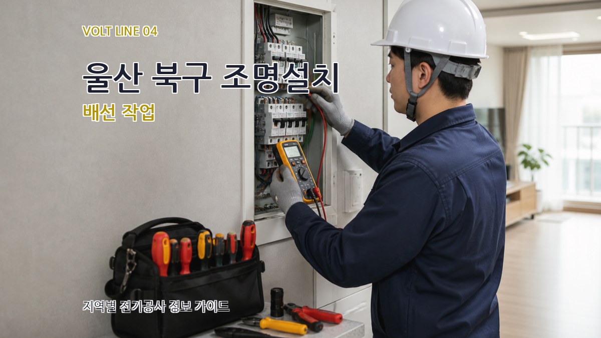 울산 북구 조명설치 배선 작업