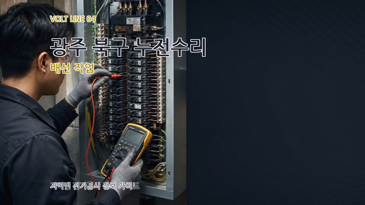 광주 북구 누전수리 배선 작업
