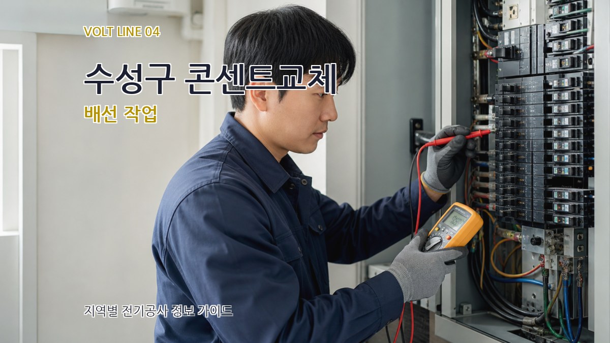 수성구 콘센트교체 배선 작업