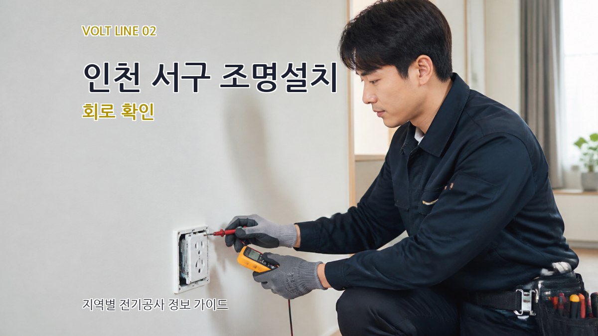 인천 서구 조명설치 회로 확인