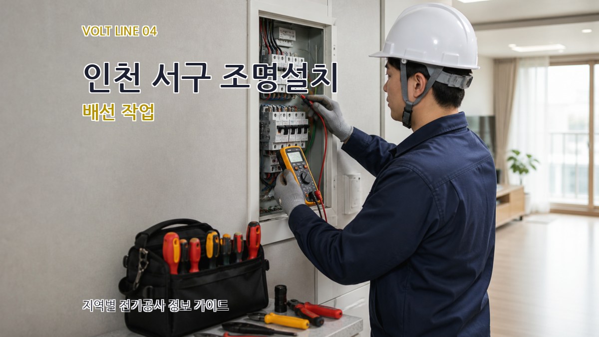 인천 서구 조명설치 배선 작업