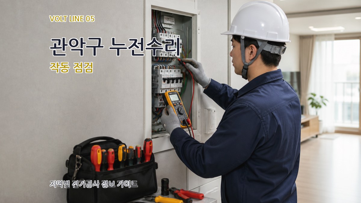관악구 누전수리 작동 점검