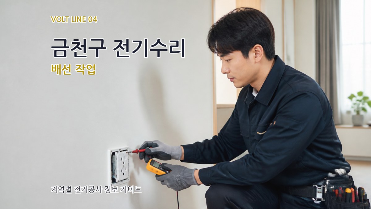 금천구 전기수리 배선 작업