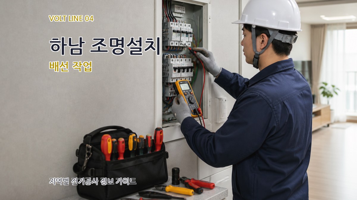 하남 조명설치 배선 작업