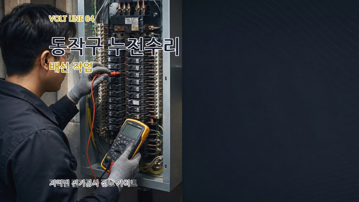 동작구 누전수리 배선 작업