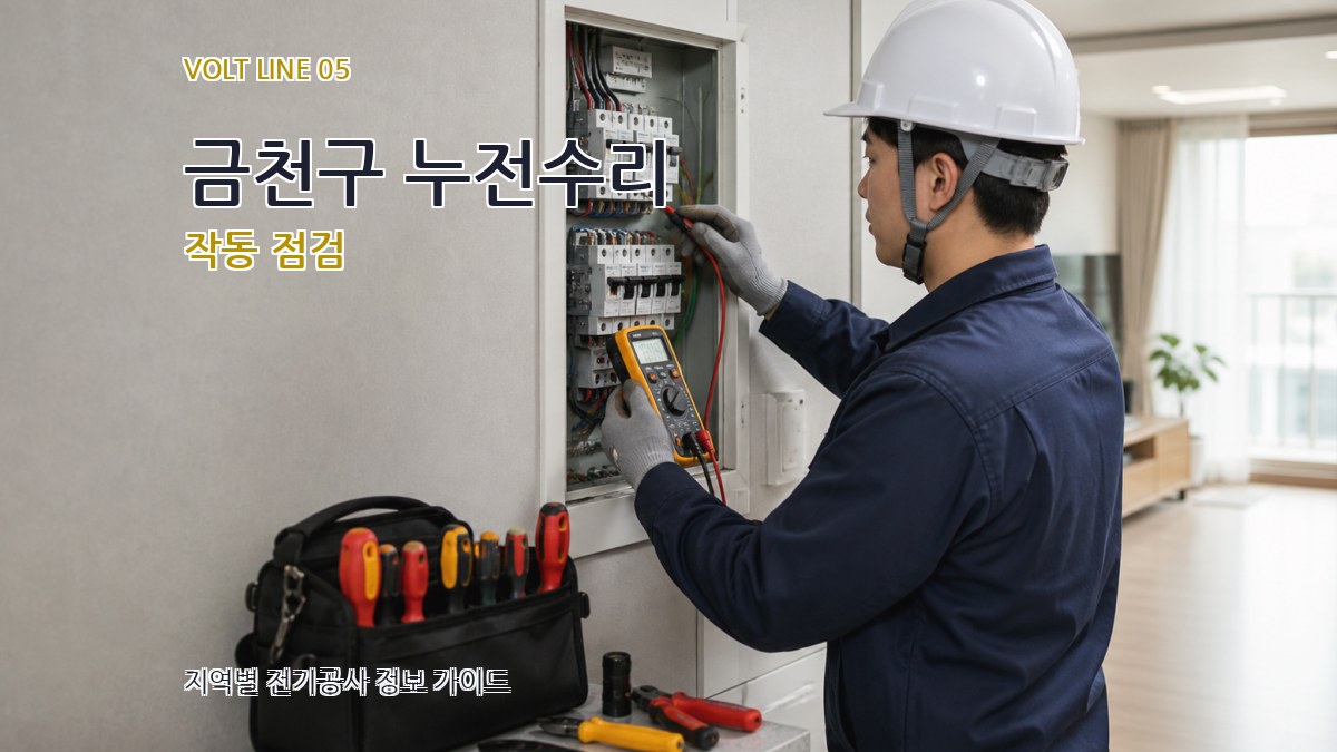 금천구 누전수리 작동 점검