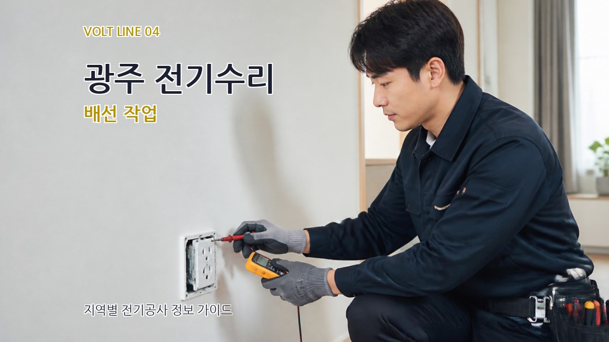 광주 전기수리 배선 작업