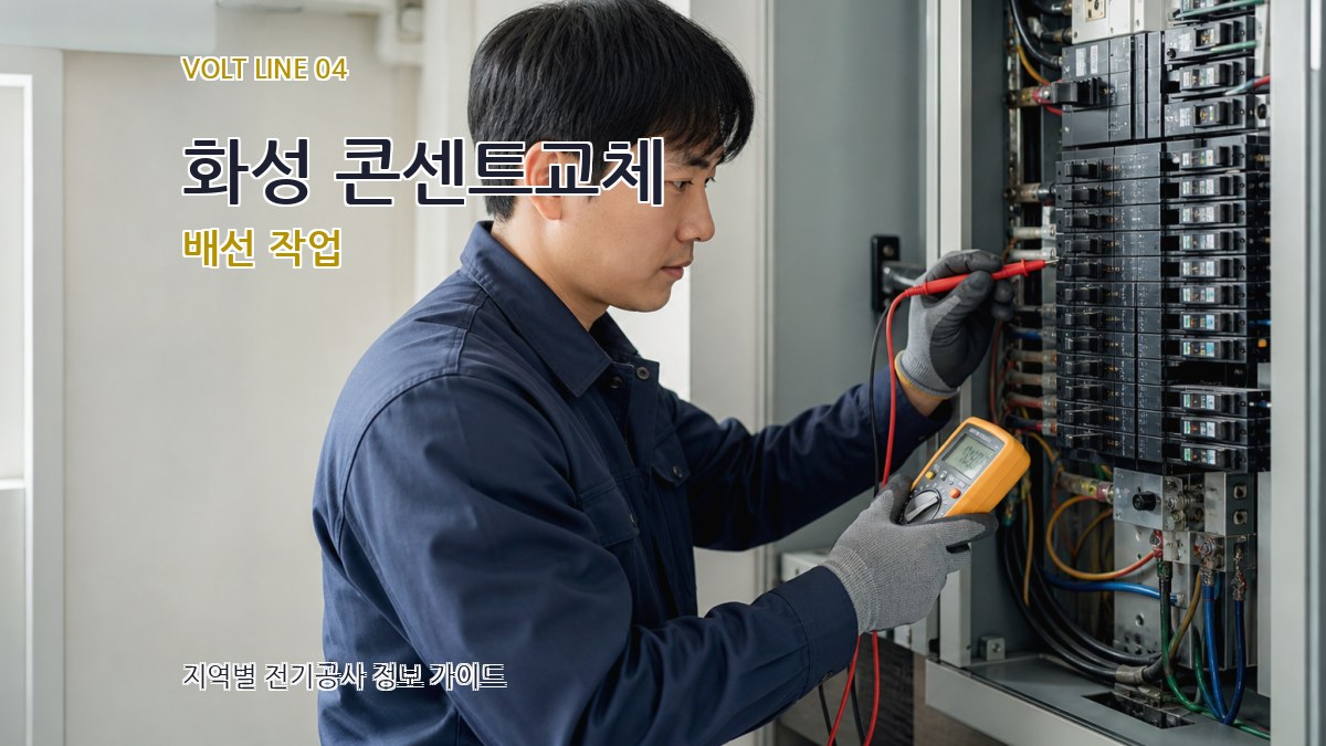 화성 콘센트교체 배선 작업