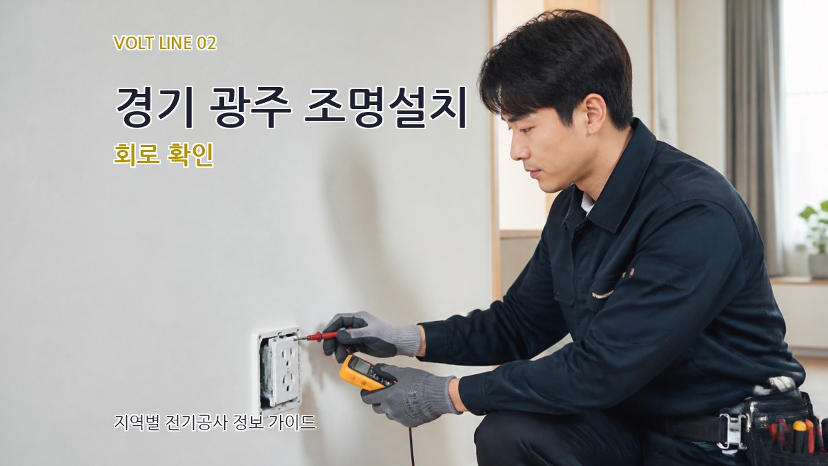 경기 광주 조명설치 회로 확인