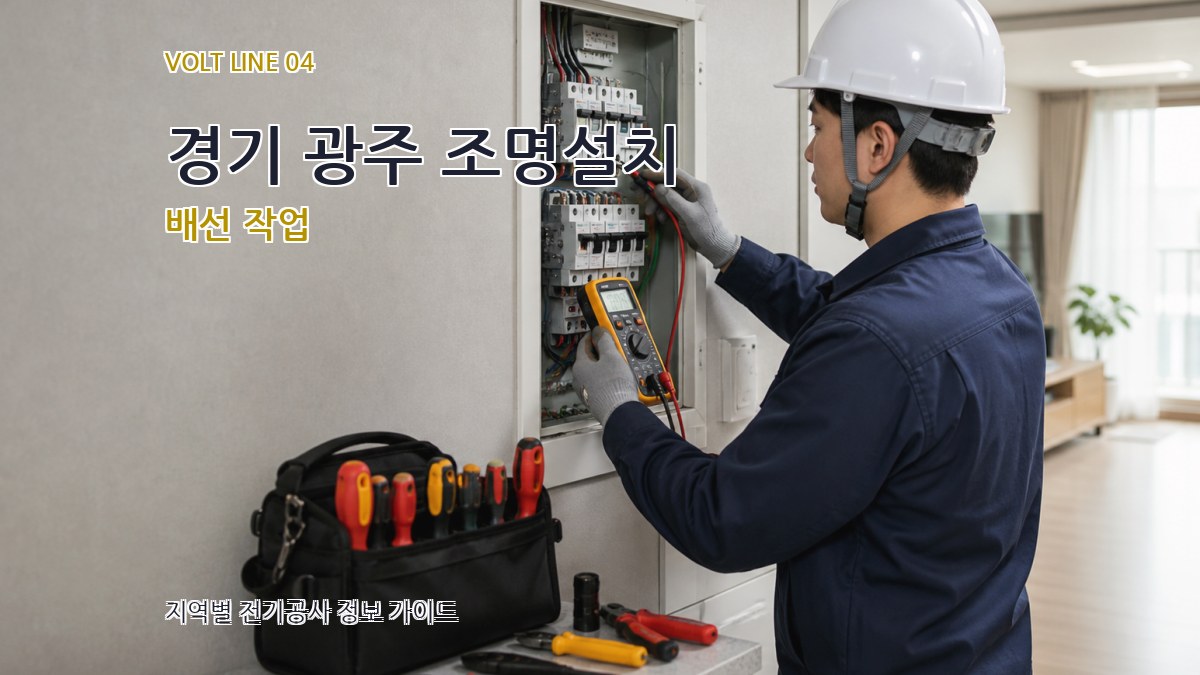 경기 광주 조명설치 배선 작업