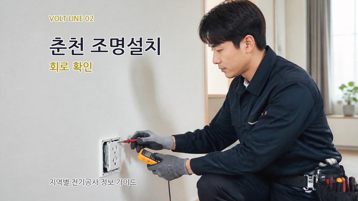 춘천 조명설치 회로 확인