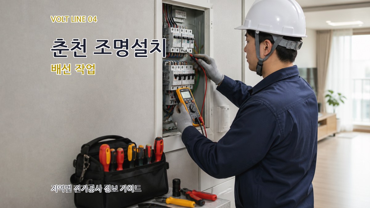 춘천 조명설치 배선 작업
