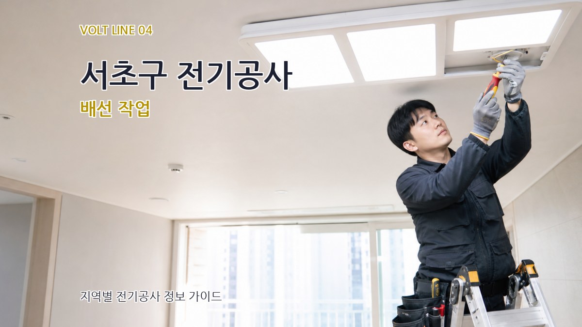 서초구 전기공사 배선 작업