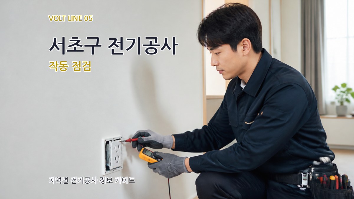 서초구 전기공사 작동 점검