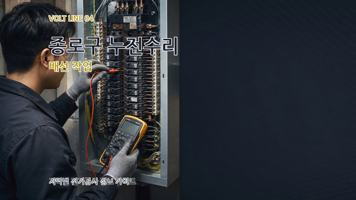종로구 누전수리 배선 작업