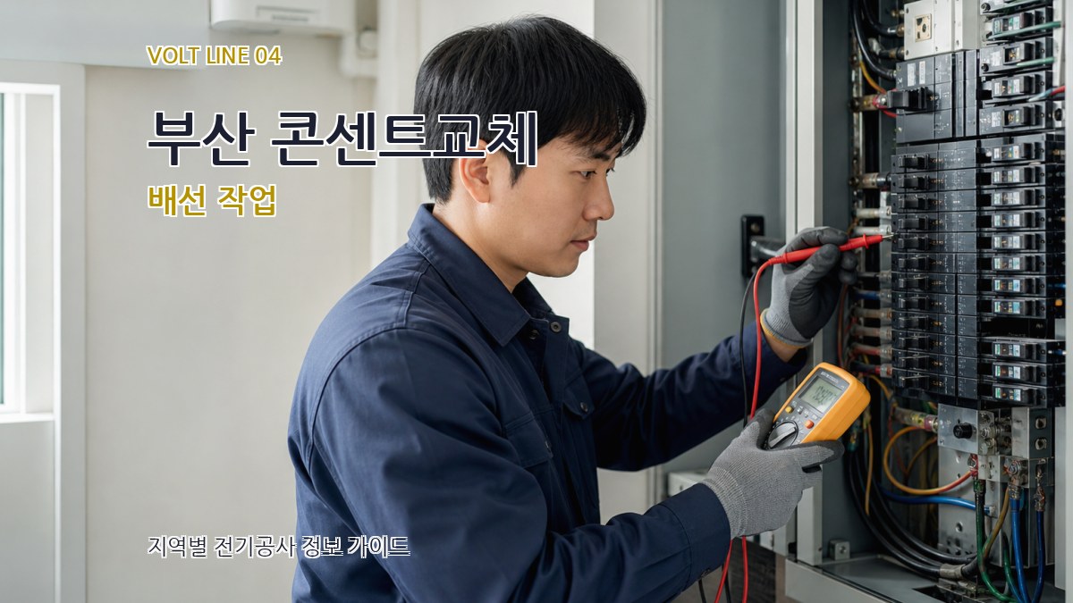 부산 콘센트교체 배선 작업