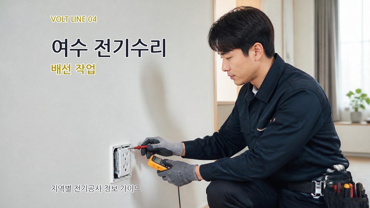 여수 전기수리 배선 작업