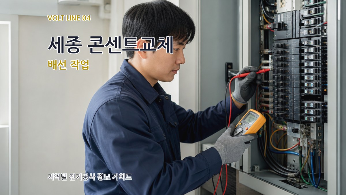 세종 콘센트교체 배선 작업