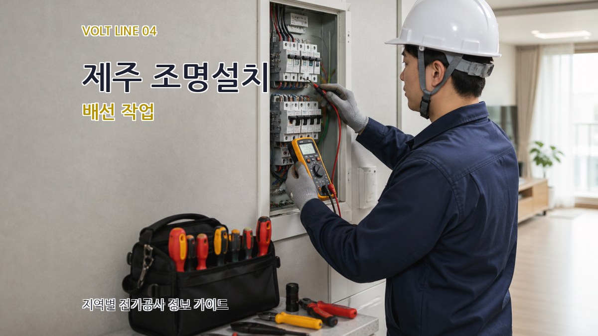 제주 조명설치 배선 작업