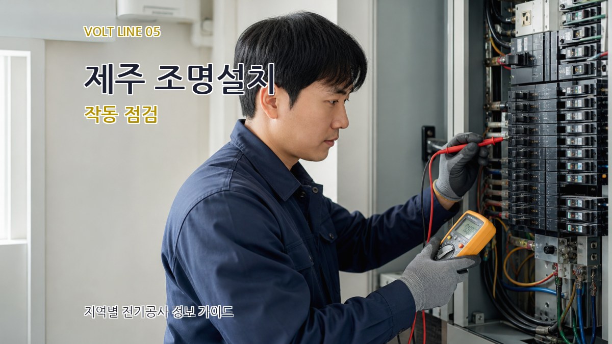 제주 조명설치 작동 점검