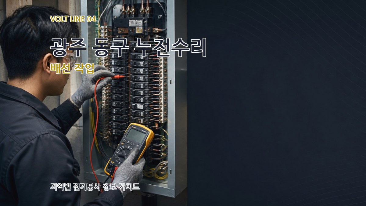 광주 동구 누전수리 배선 작업
