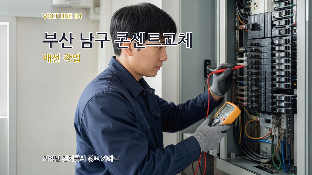 부산 남구 콘센트교체 배선 작업