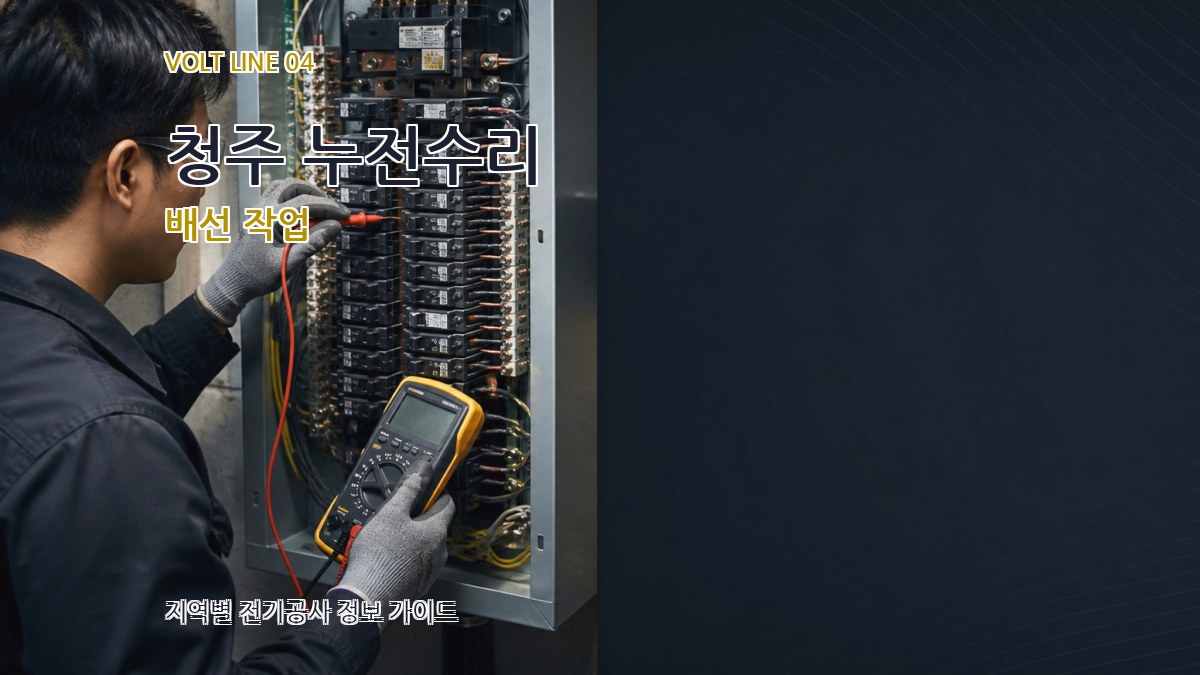 청주 누전수리 배선 작업