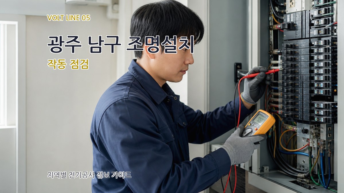 광주 남구 조명설치 작동 점검