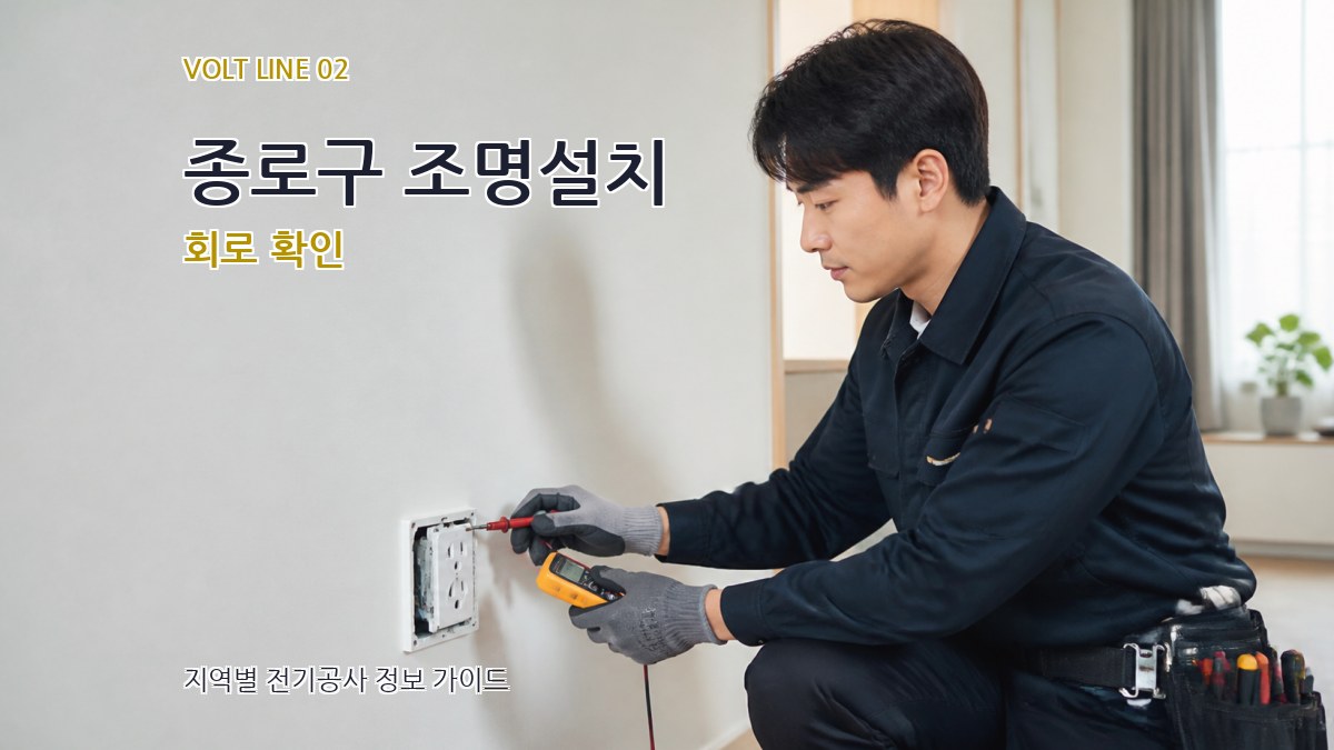 종로구 조명설치 회로 확인