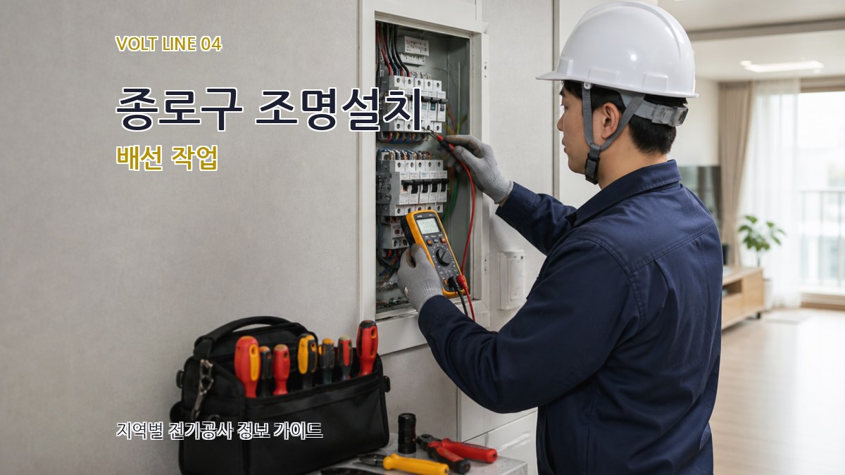 종로구 조명설치 배선 작업