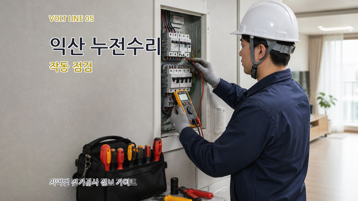 익산 누전수리 작동 점검