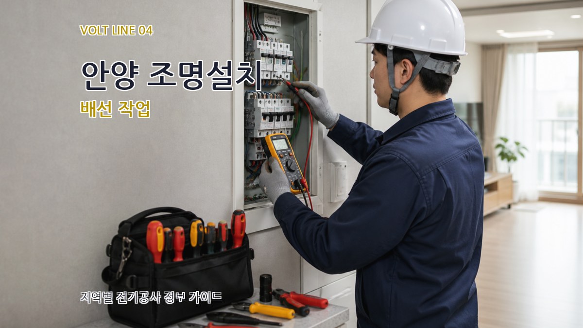 안양 조명설치 배선 작업