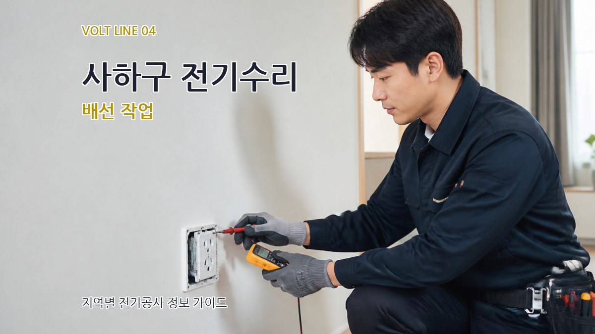 사하구 전기수리 배선 작업