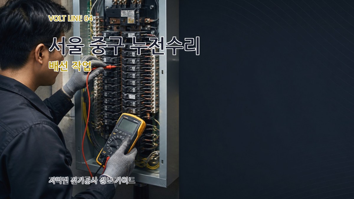 서울 중구 누전수리 배선 작업