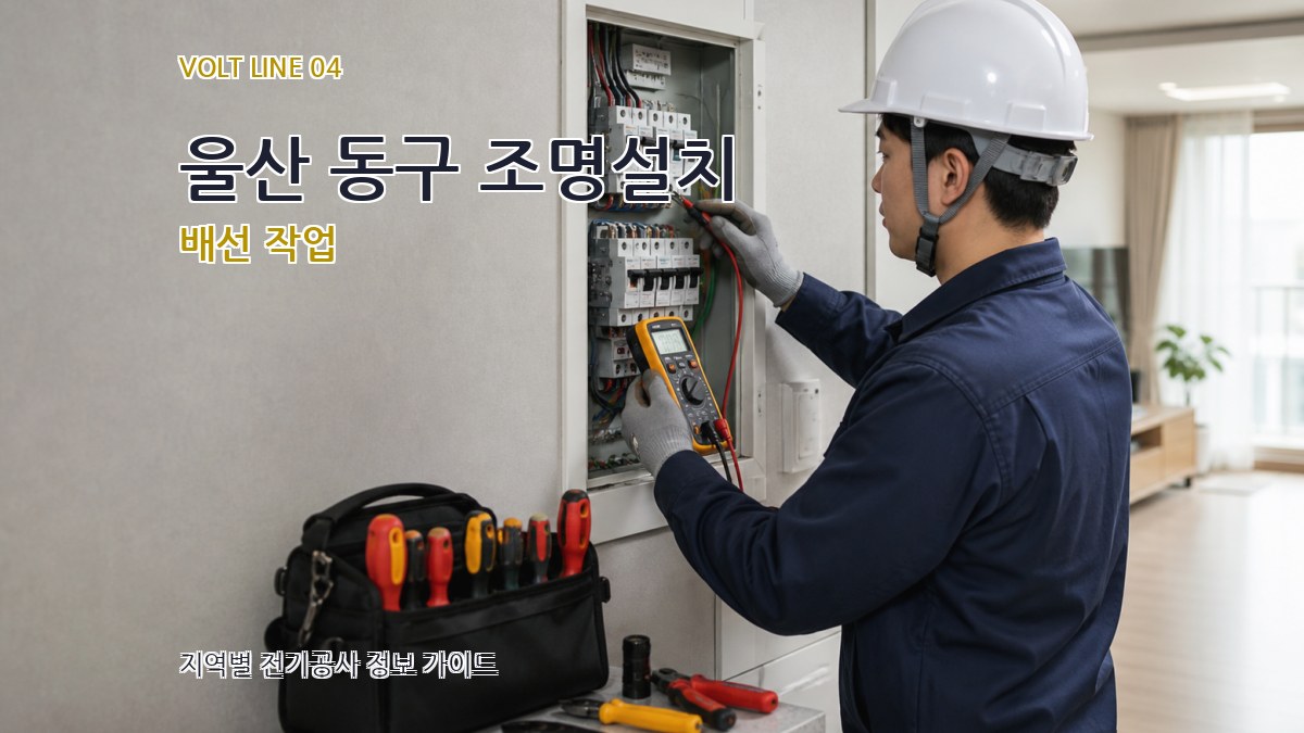 울산 동구 조명설치 배선 작업