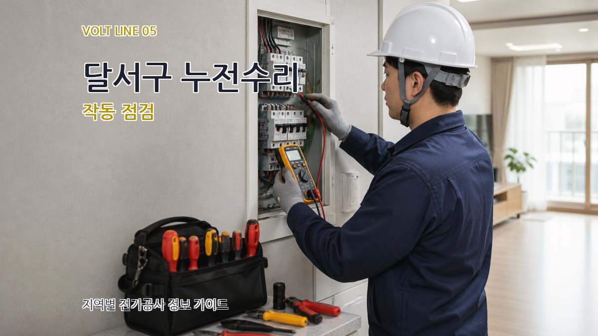 달서구 누전수리 작동 점검