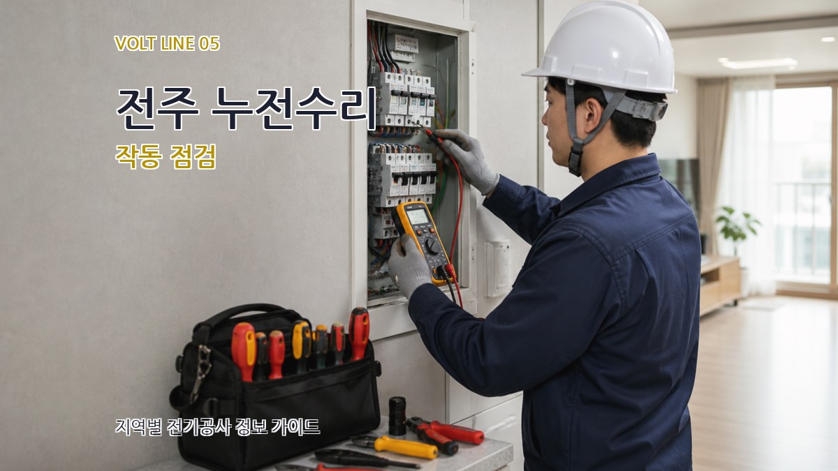전주 누전수리 작동 점검