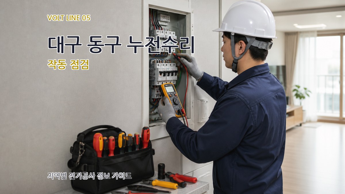 대구 동구 누전수리 작동 점검